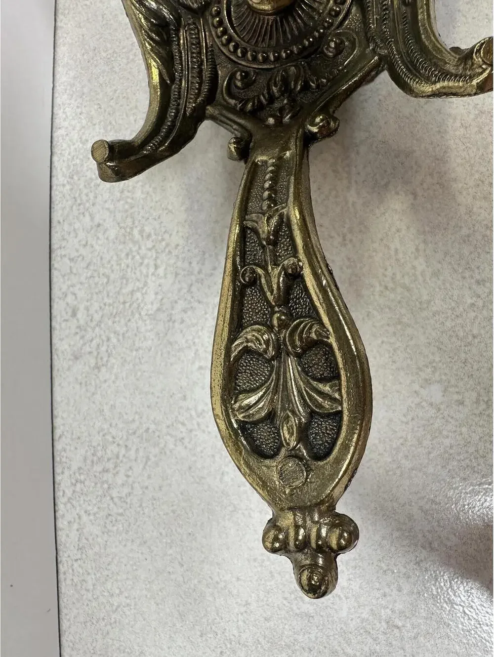 VTG Ornate Brass Peacock Candleholder Phoenix Victioan Gothic Hollywood Regency